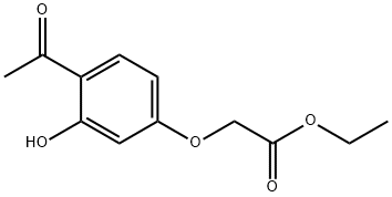 Acetic acid, 2-(4-acetyl-3-hydroxyphenoxy)-, ethyl ester Structure