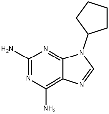9-Cyclopentyl-9H-purine-2,6-diamine 구조식 이미지