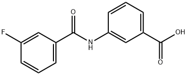 Benzoic acid, 3-[(3-fluorobenzoyl)amino]- Structure