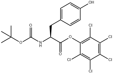 L-Tyrosine, N-[(1,1-dimethylethoxy)carbonyl]-, pentachlorophenyl ester (9CI) 구조식 이미지