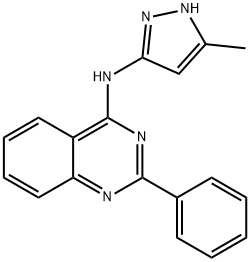 4-Quinazolinamine, N-(5-methyl-1H-pyrazol-3-yl)-2-phenyl- Structure