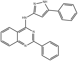 4-Quinazolinamine, 2-phenyl-N-(5-phenyl-1H-pyrazol-3-yl)- Structure