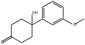 Cyclohexanone, 4-hydroxy-4-(3-methoxyphenyl)- Structure