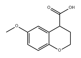 2H-1-Benzopyran-4-carboxylic acid, 3,4-dihydro-6-methoxy- Structure