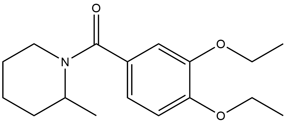 (3,4-Diethoxyphenyl)(2-methyl-1-piperidinyl)methanone Structure