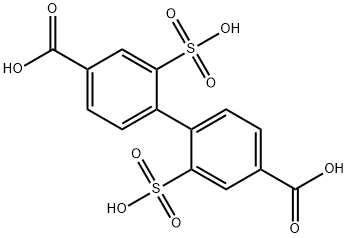 [1,1'-Biphenyl]-4,4'-dicarboxylic acid, 2,2'-disulfo- Structure