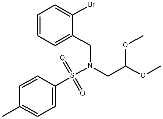 Benzenesulfonamide, N-[(2-bromophenyl)methyl]-N-(2,2-dimethoxyethyl)-4-methyl- Structure