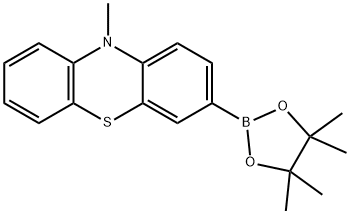 10H-Phenothiazine, 10-methyl-3-(4,4,5,5-tetramethyl-1,3,2-dioxaborolan-2-yl)- Structure