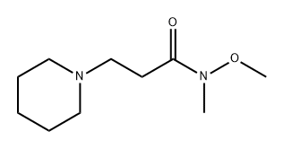 1-Piperidinepropanamide, N-methoxy-N-methyl- 구조식 이미지