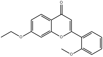 4H-1-Benzopyran-4-one, 7-ethoxy-2-(2-methoxyphenyl)- 구조식 이미지