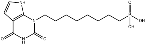 1-(8-Phosphonooctyl)-7-deazaxanthine Structure