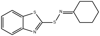 Cyclohexanone, S-2-benzothiazolylthiooxime 구조식 이미지