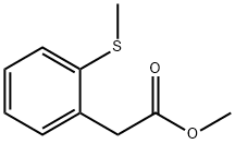 Benzeneacetic acid, 2-(methylthio)-, methyl ester Structure