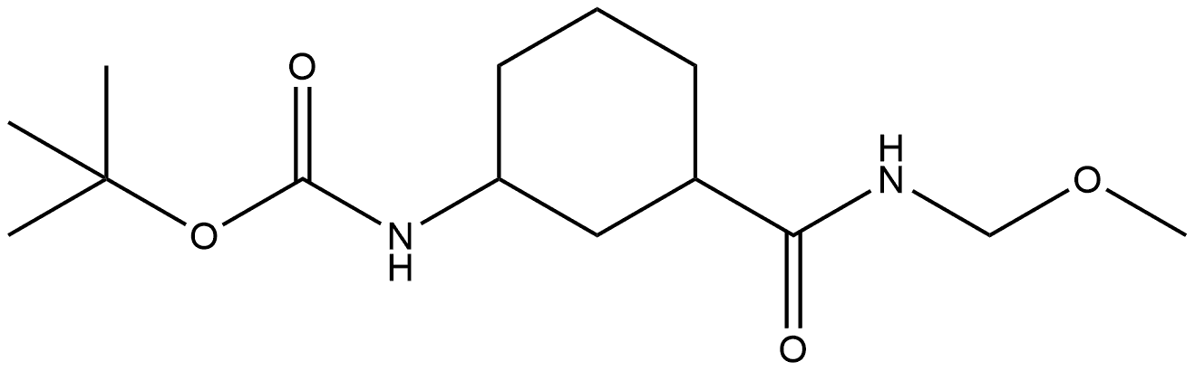 Carbamic acid, N-[3-[(methoxymethylamino)carbonyl]cyclohexyl]-, 1,1-dimethylethyl ester Structure