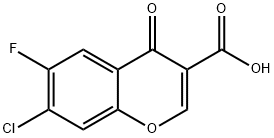 4H-1-Benzopyran-3-carboxylic acid, 7-chloro-6-fluoro-4-oxo- Structure