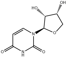 2,4(1H,3H)-Pyrimidinedione, 1-[(2R,3R,4R)-tetrahydro-3,4-dihydroxy-2-furanyl]- 구조식 이미지