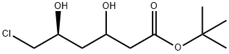 Hexanoic acid, 6-chloro-3,5-dihydroxy-, 1,1-dimethylethyl ester, (5S)- Structure