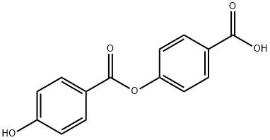 Benzoic acid, 4-hydroxy-, 4-carboxyphenyl ester Structure