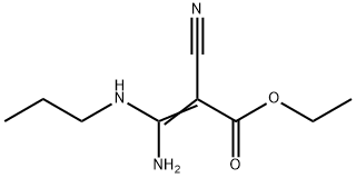 2-Propenoic acid, 3-amino-2-cyano-3-(propylamino)-, ethyl ester 구조식 이미지