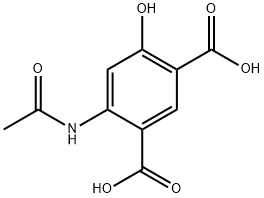 1,3-Benzenedicarboxylic acid, 4-(acetylamino)-6-hydroxy- 구조식 이미지