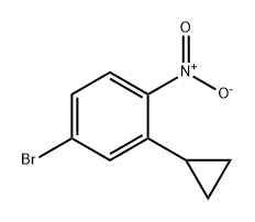 Benzene, 4-bromo-2-cyclopropyl-1-nitro- 구조식 이미지