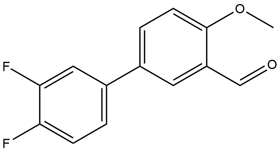 3',4'-Difluoro-4-methoxy[1,1'-biphenyl]-3-carboxaldehyde Structure