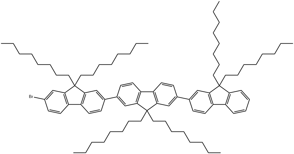 7-bromo-9,9,9',9',9'',9''-hexaoctyl-9H,9'H,9''H-2,2':7',2''-terfluorene 구조식 이미지