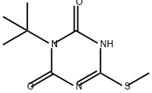 1,3,5-Triazine-2,4(1H,3H)-dione, 3-(1,1-dimethylethyl)-6-(methylthio)- Structure