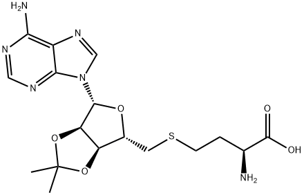 Adenosine, 5'-S-[(3S)-3-amino-3-carboxypropyl]-2',3'-O-(1-methylethylidene)-5'-thio- (9CI) 구조식 이미지
