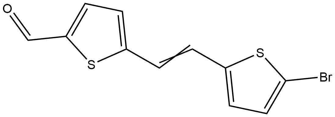 5-[2-(5-Bromo-2-thienyl)ethenyl]-2-thiophenecarboxaldehyde Structure