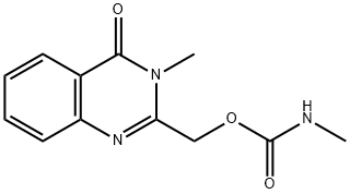 (3-Methyl-4-oxo-3,4-dihydroquinazolin-2-yl)methyl methylcarbamate 구조식 이미지