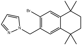 1-[(3-Bromo-5,6,7,8-tetrahydro-5,5,8,8-tetramethyl-2-naphthalenyl)methyl]-1H-pyrazole Structure