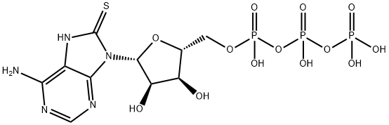 Adenosine 5'-(tetrahydrogen triphosphate), 7,8-dihydro-8-thioxo- Structure