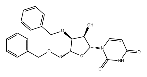 Uridine, 3',5'-bis-O-(phenylmethyl)- Structure