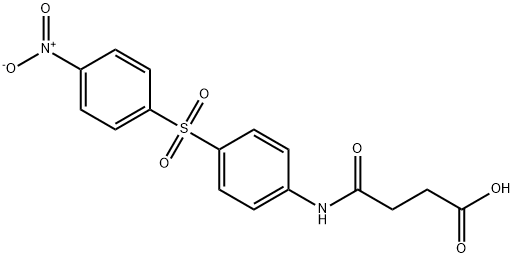 Butanoic acid, 4-[[4-[(4-nitrophenyl)sulfonyl]phenyl]amino]-4-oxo- Structure