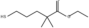 Pentanoic acid, 5-mercapto-2,2-dimethyl-, ethyl ester Structure