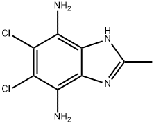 5,6-dichloro-2-methyl-1H-1,3-benzodiazole-4,7-diamine Structure