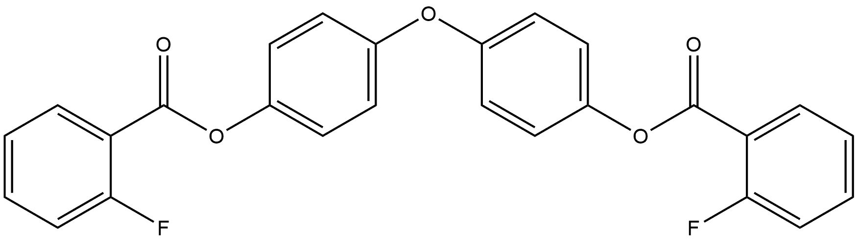 Benzoic acid, 2-fluoro-, oxydi-4,1-phenylene ester Structure