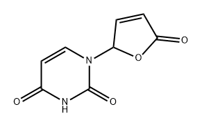 2,4(1H,3H)-Pyrimidinedione, 1-(2,5-dihydro-5-oxo-2-furanyl)- 구조식 이미지