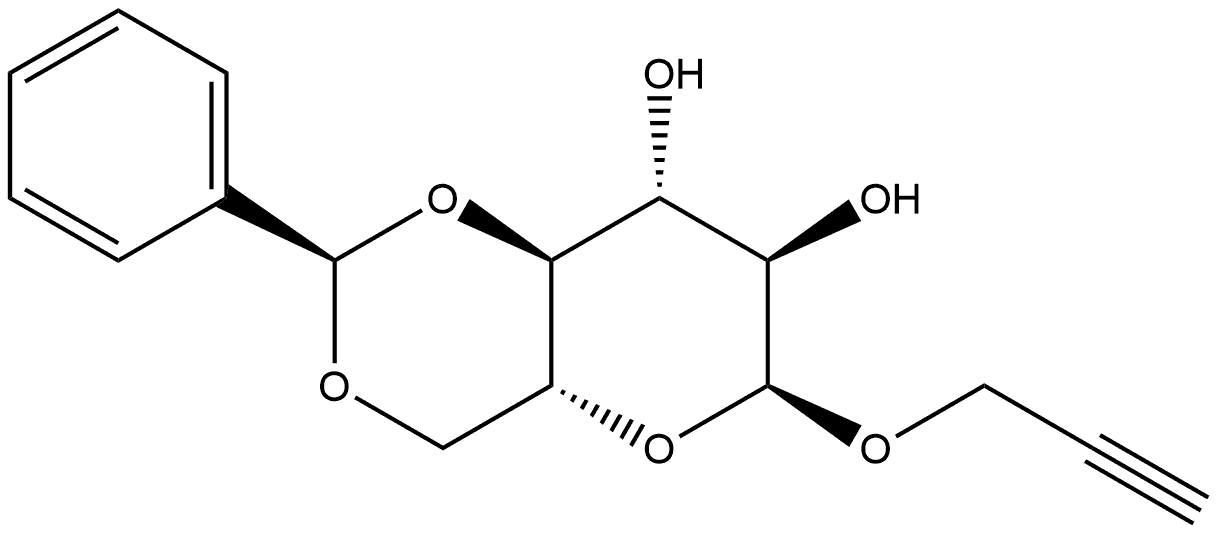 α-D-Glucopyranoside, 2-propyn-1-yl 4,6-O-[(R)-phenylmethylene]- Structure