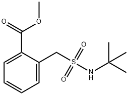 Benzoic acid, 2-[[[(1,1-dimethylethyl)amino]sulfonyl]methyl]-, methyl ester Structure