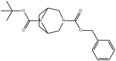 3,8-Diazabicyclo[3.2.1]octane-3,8-dicarboxylic acid, 8-(1,1-dimethylethyl) 3-(phenylmethyl) ester Structure