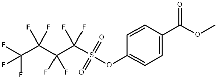 Benzoic acid, 4-[[(1,1,2,2,3,3,4,4,4-nonafluorobutyl)sulfonyl]oxy]-, methyl ester 구조식 이미지