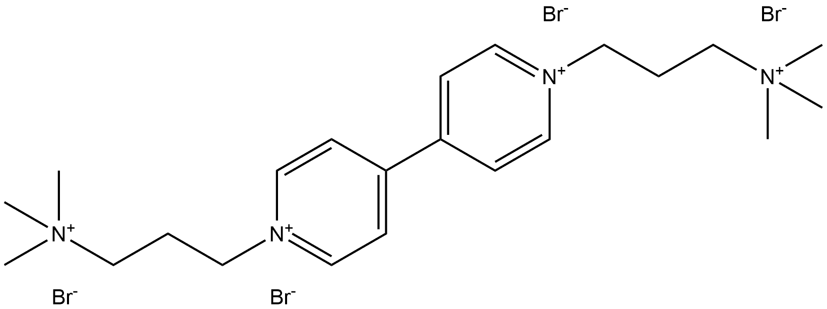 4,4′-Bipyridinium, 1,1′-bis[3-(trimethylammonio)propyl]-, bromide (1:4) Structure