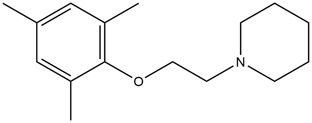 1-[2-(2,4,6-Trimethylphenoxy)ethyl]piperidine Structure