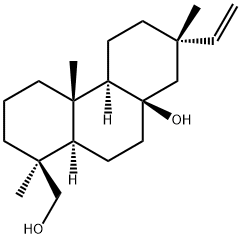 1-Phenanthrenemethanol, 7-ethenyltetradecahydro-8a-hydroxy-1,4a,7-trimethyl-, (1S,4aS,4bR,7S,8aR,10aR)- 구조식 이미지