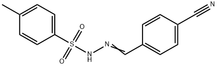Benzenesulfonic acid, 4-methyl-, 2-[(4-cyanophenyl)methylene]hydrazide 구조식 이미지