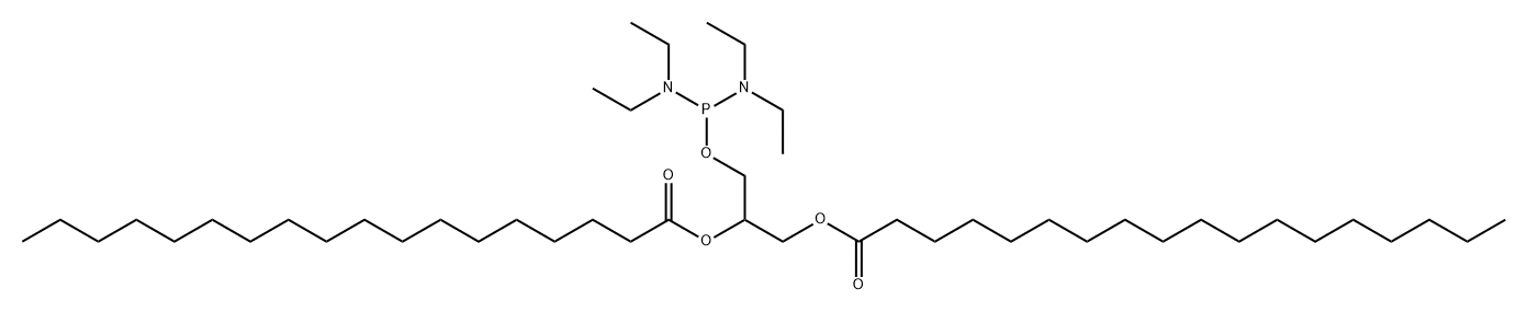 Octadecanoic acid, 1-[[[bis(diethylamino)phosphino]oxy]methyl]-1,2-ethanediyl ester (9CI) 구조식 이미지