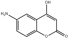 2H-1-Benzopyran-2-one, 6-amino-4-hydroxy- Structure