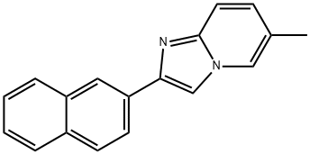 Imidazo[1,2-a]pyridine, 6-methyl-2-(2-naphthalenyl)- Structure